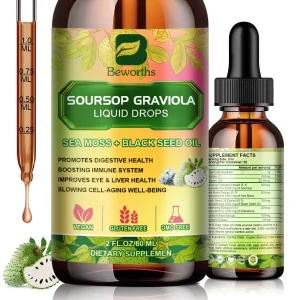 BEWORTHS 60ml Soursop Graviola Extract Drops Support Immunity and Kidney Health