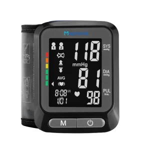 LCD Screen Portable Digital Wrist Blood Pressure Monitor Medical Heart Meter